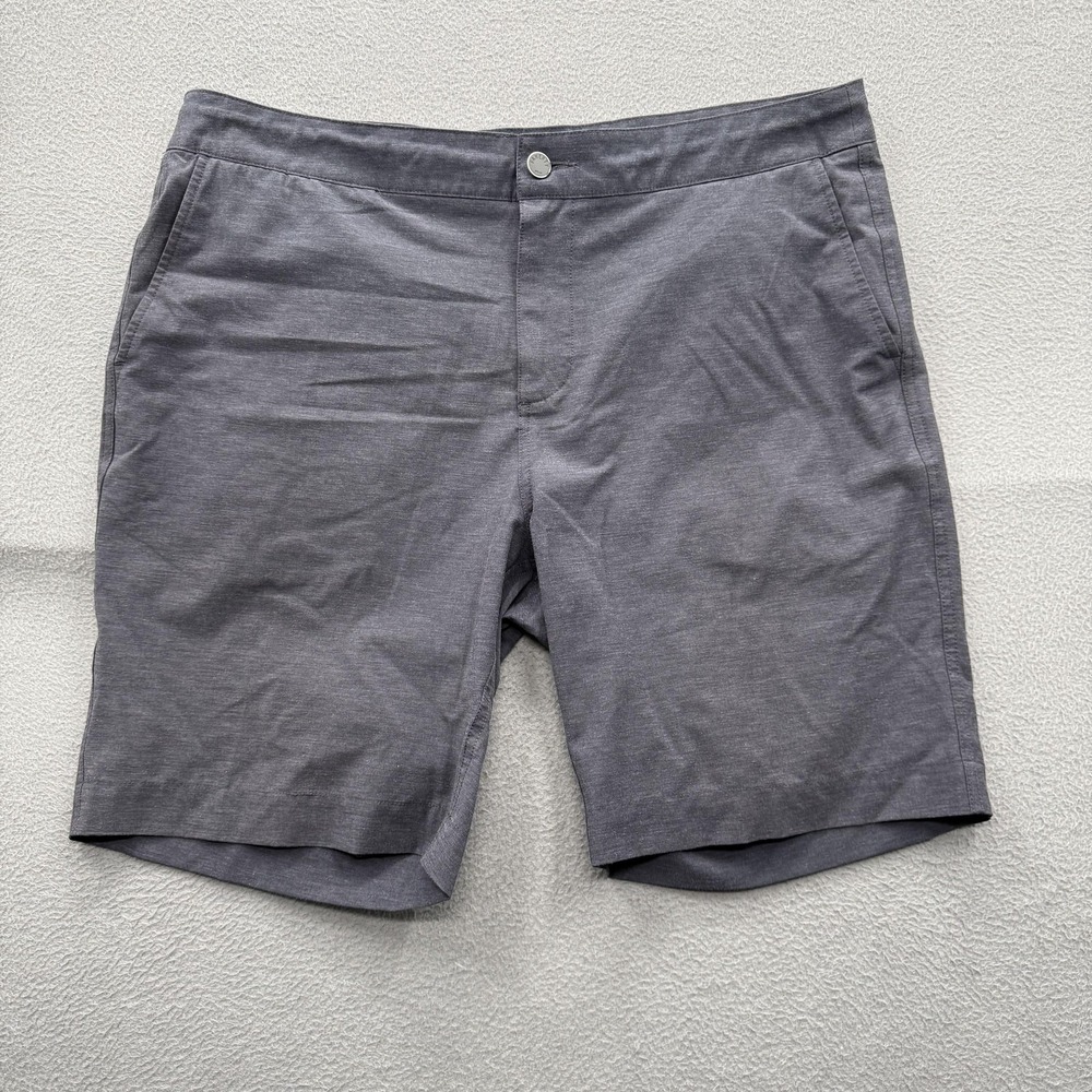 Faherty All Day Shorts Mens 36 Blue Chino Stretch 9 Inseam Drawstring Casual